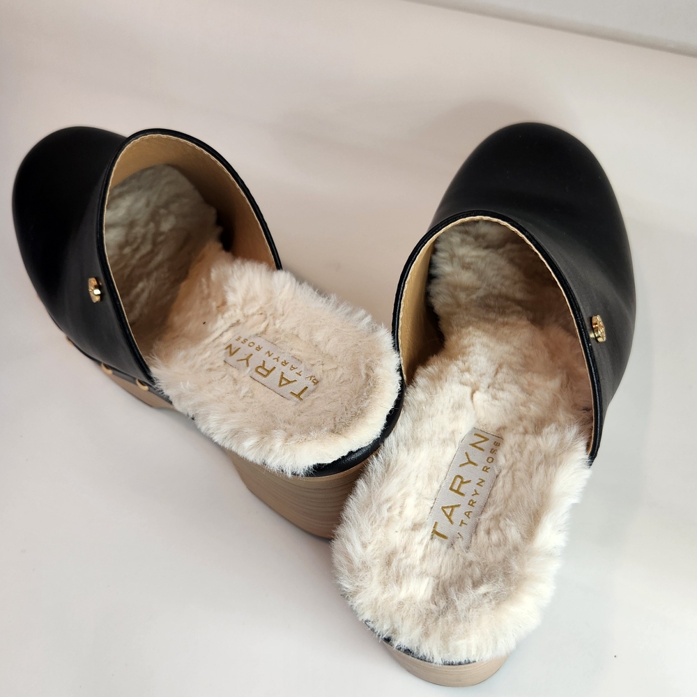 Taryn Rose Black Mules with Platform Sole and Plush Lining Sz 7.5 - Picture 10 of 10